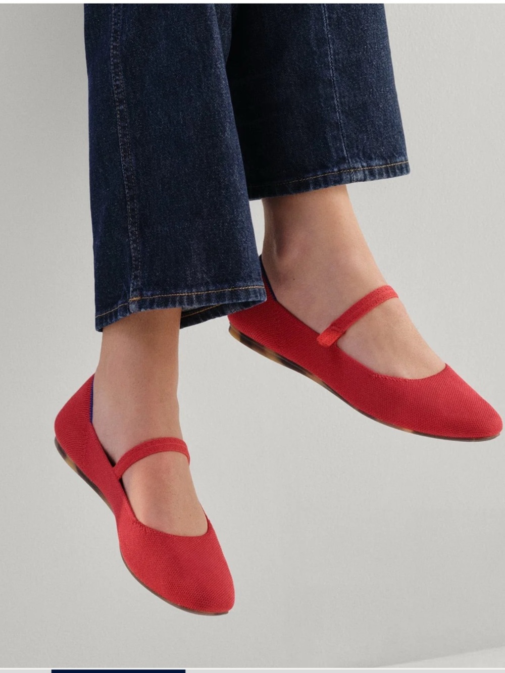 Rothy's - The Square Mary Jane - Lollipop Red